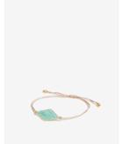Express Womens Turquoise Beaded Pull-cord Bracelet
