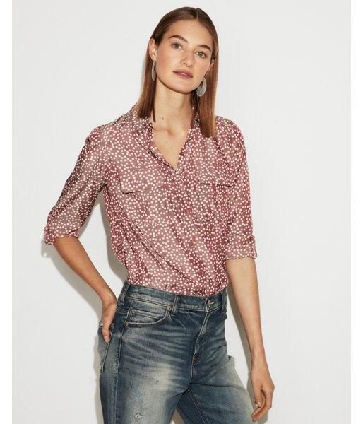 Express Womens Petite Spots City Shirt By Express