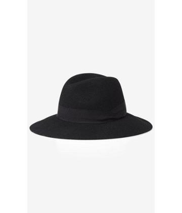 Express Black Wool Felt Fedora Hat