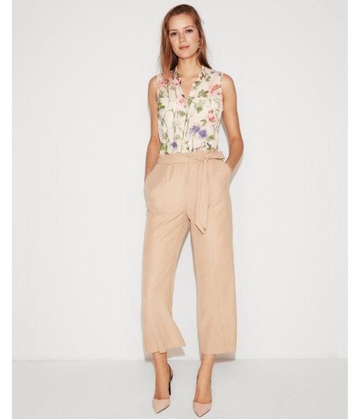 Express Womens Sleeveless Floral City Shirt By Express