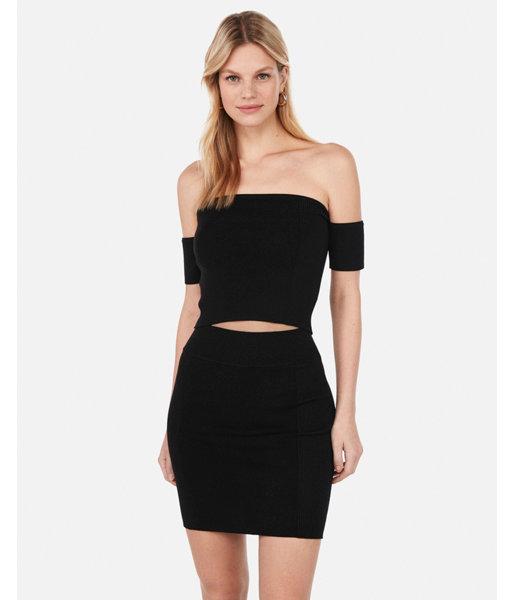 Express Womens High Waisted Ribbed Side Sweater