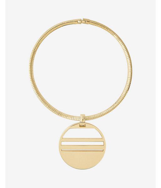 Express Womens Cut-out Circle Collar Necklace