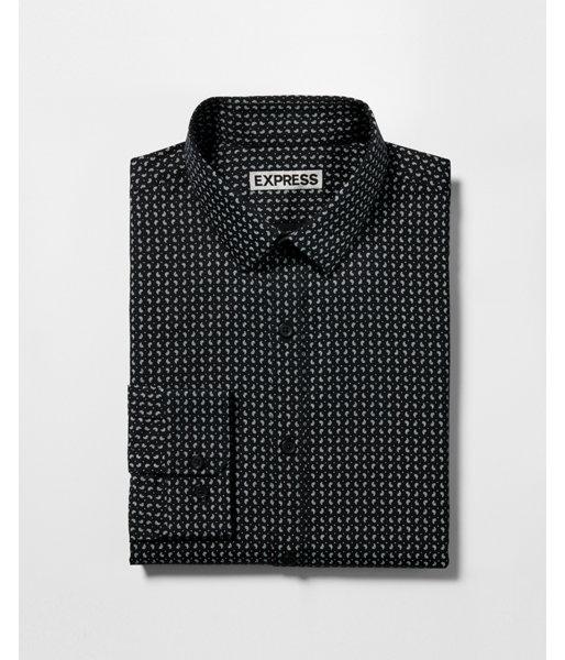Express Mens Slim Micro Print Dress