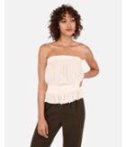 Express Womens Strapless Smocked Waist Tube Top