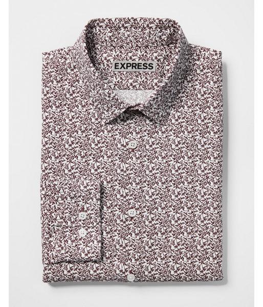 Express Mens Fitted Floral Cotton Dress