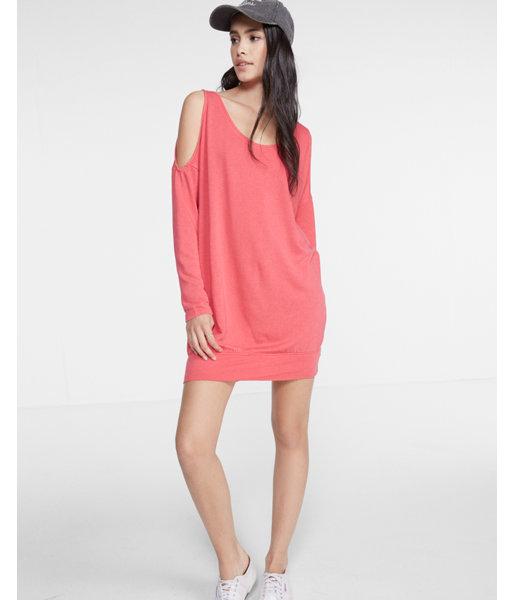 Express One Eleven Cold Shoulder Sweatshirt Dress