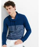 Express Mens Color Block Drawstring Shawl Neck