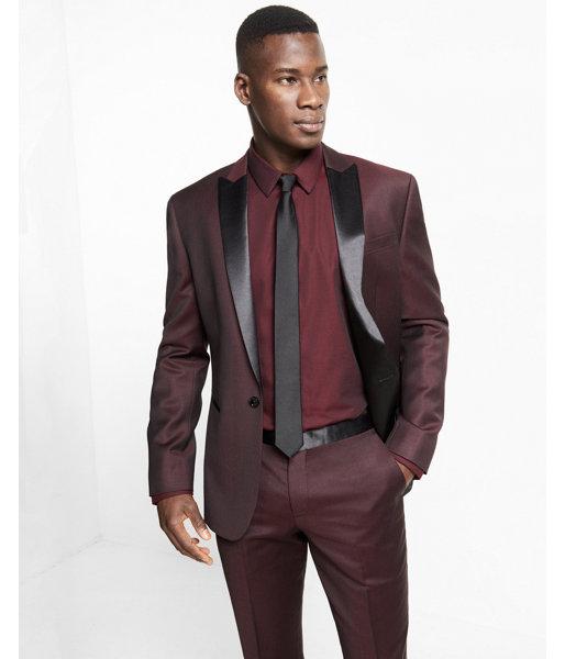 Express Mens Slim Photographer Tuxedo Blazer