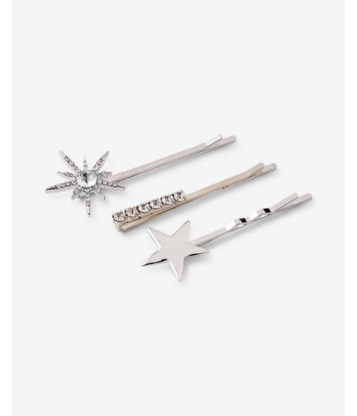Express Womens Set Of Three Star Bobby Pins