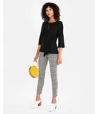 Express Womens Three Quarter Sleeve Tie Front Top