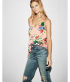 Express Womens Watercolor Floral Downtown Cami
