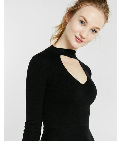 Express Womens Sweater Choker Dress