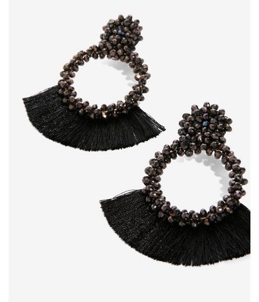 Express Womens Wrapped Tassel Earrings