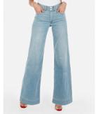 Express Womens High Waisted Light Wash Stretch Wide