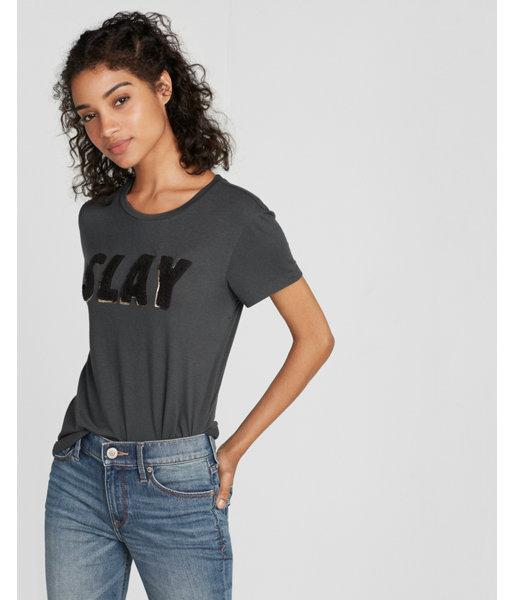 Express Womens Slay Crew Neck Tee