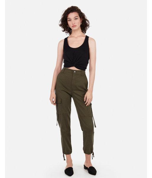Express Womens Express One Eleven Twist Front Crop Top