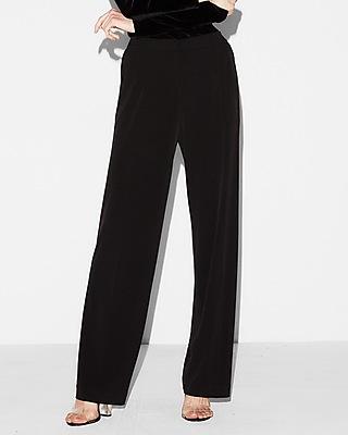 Express Womens Mid Rise Knit Wide Leg Palazzo Pant
