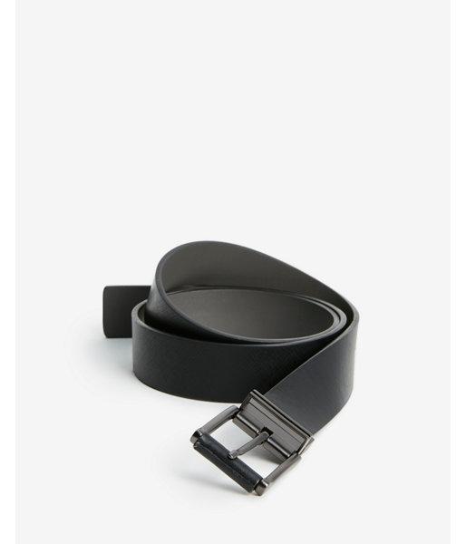 Express Mens Reversible Textured Roller Prong Belt