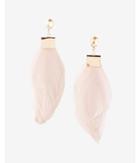 Express Oval Stone Feather Drop Earrings