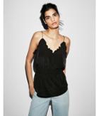 Express Womens Cinched Waist Ruffle V-neck Cami