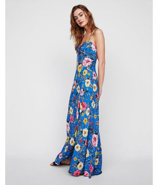 Express Womens Floral Tie Front Cutout