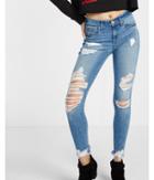 Express Petite Mid Rise Stretch+performance Ankle Jean