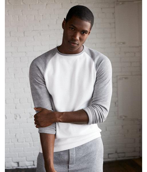 Express Long Sleeve Contrast Raglan Fleece