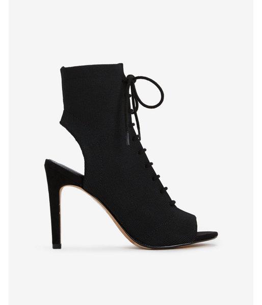 Express Womens Peep Toe Lace-up