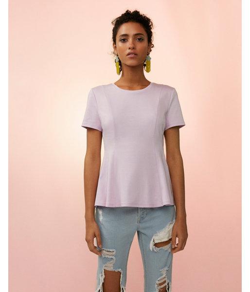 Express Womens Crew Neck Peplum Top