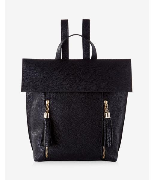 Express Womens Pebbled Tassel Backpack