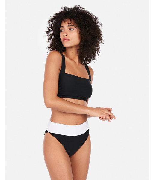 Express Womens Straight Neck Cut-out Back Bikini Top