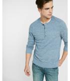 Express Mens Cotton Ribbed Henley