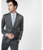 Express Slim Photographer Dark Gray Wool Blend Oxford