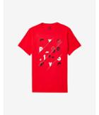 Express Mens Red Spliced Express Graphic T-shirt