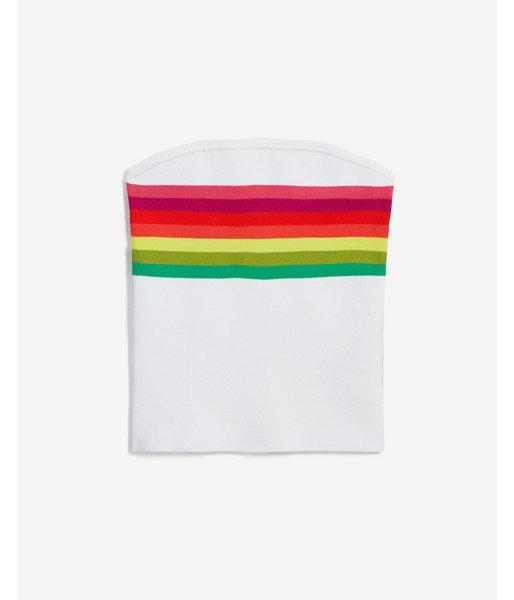 Express Womens Love Unites Pride Rainbow Striped Sweater Tube Top