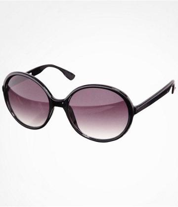 Womens Oversized Round Sunglasses Black