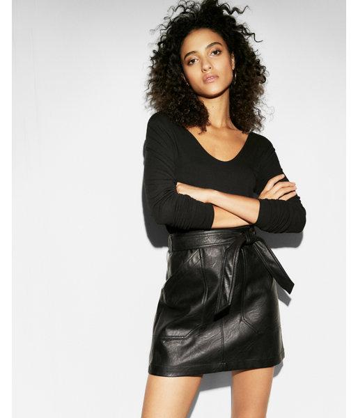 Express Womens Soft V-neck Essential Top