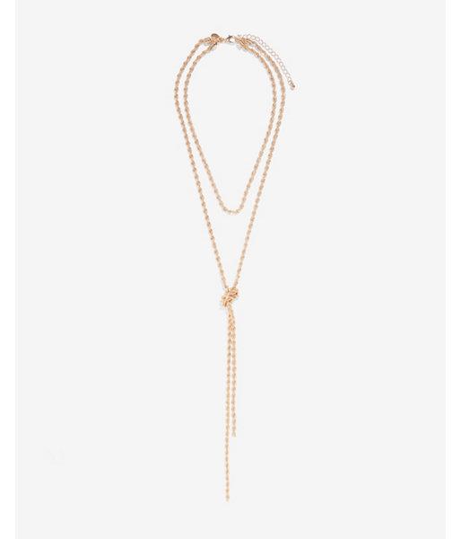 Express Womens Twisted Layered Status Necklace