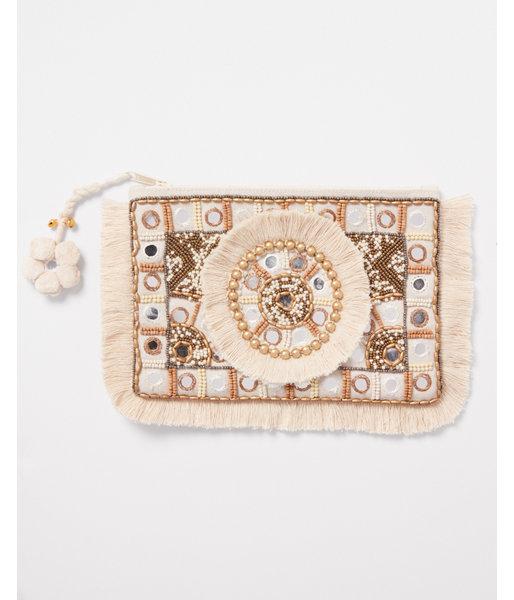 Express Womens Shiraleah Embellished Zip Pouch