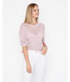 Express Womens Solid Open Stitch Pullover