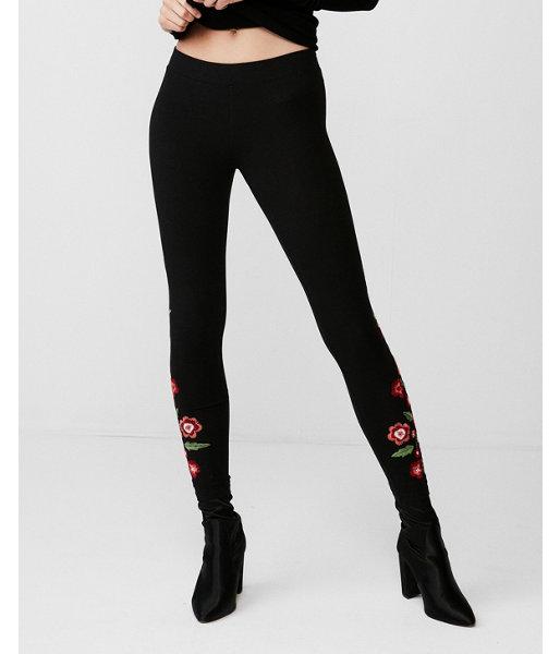 Express Womens Floral Embroidered Stretch