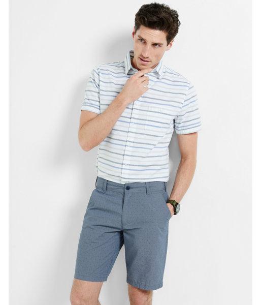Express Mens 10 Inch Dobby Dot Flat Front Cotton