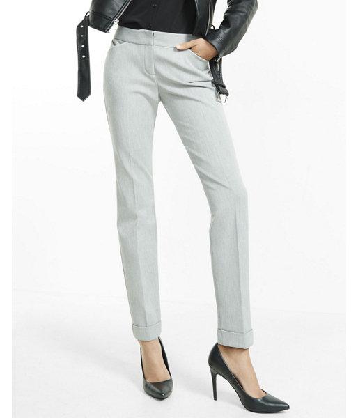 Express Womens Low Rise Heathered Editor Ankle Pant