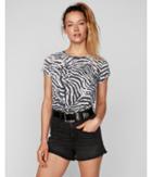 Express Womens Express One Eleven Burnout Zebra Easy Tee