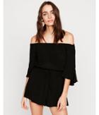 Express Womens Solid Off The Shoulder Bell