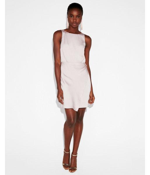 Express Womens Satin Wrap Front  Dress