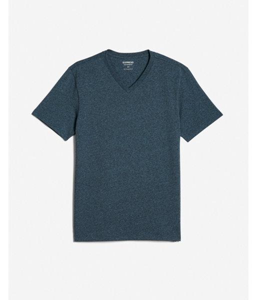 Express Mens Slim Stretch Marled V-neck Short
