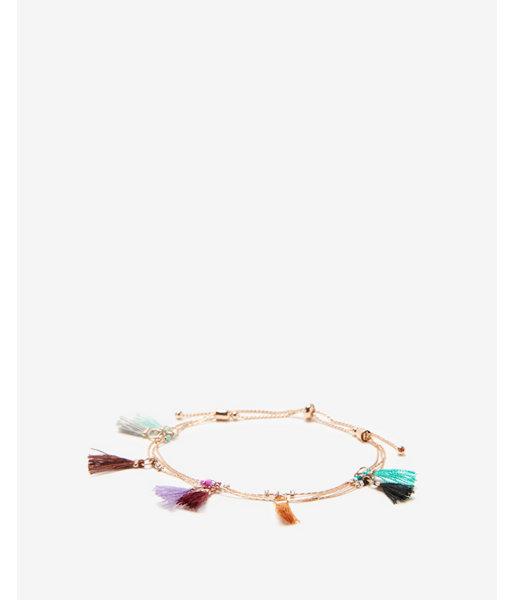 Express Womens Mini Tassel Pull-cord Bracelet