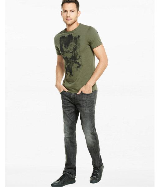 Express Mens Brushstrokes Lion Graphic T-shirt