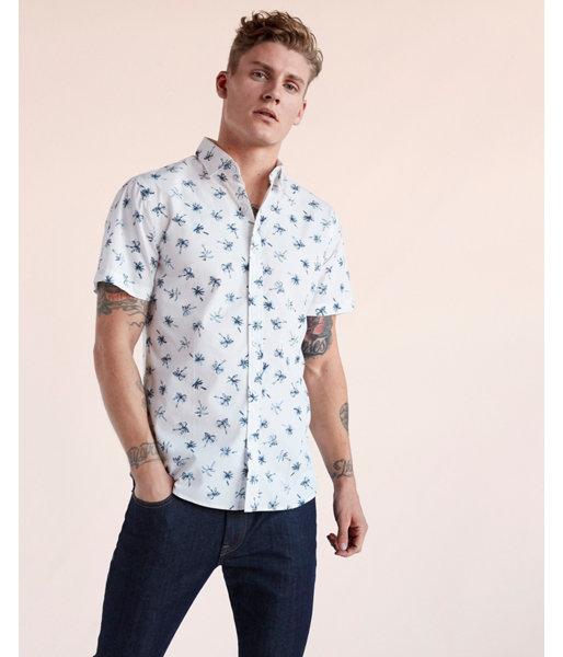 Express Mens Soft Wash Palm Tree Short